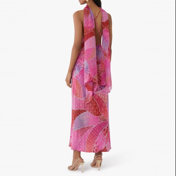 RIXO NWT Hayley Silk Dress in Ibiza Night Sunset - Picture 2 of 5